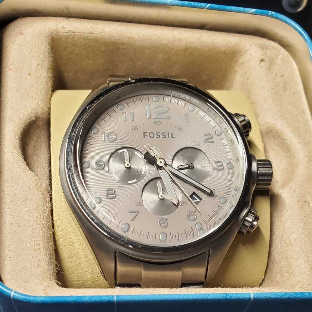 Fossil CH-2802 Smoke Gray Stainless Steel Case 46mm